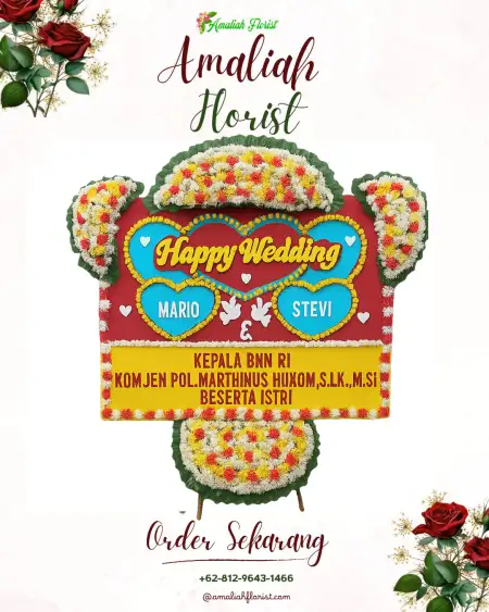 Papan Bunga Pernikahan Madusari
